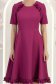 Rochie din stofa zmeura până la genunchi in clos cu volanase - StarShinerS 4 - StarShinerS.ro
