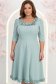 Rochie din stofa mint midi in clos cu volanase - StarShinerS 1 - StarShinerS.ro