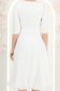 Rochie din stofa ivoire midi in clos cu volanase - StarShinerS 6 - StarShinerS.ro