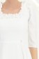 Rochie din stofa ivoire midi in clos cu volanase - StarShinerS 4 - StarShinerS.ro