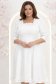 Rochie din stofa ivoire midi in clos cu volanase - StarShinerS 1 - StarShinerS.ro