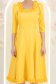 Rochie din stofa galbena midi in clos cu volanase - StarShinerS 5 - StarShinerS.ro