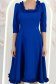 Rochie din stofa albastra midi in clos cu volanase - StarShinerS 6 - StarShinerS.ro