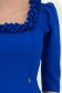 Rochie din stofa albastra midi in clos cu volanase - StarShinerS 5 - StarShinerS.ro