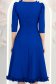Rochie din stofa albastra midi in clos cu volanase - StarShinerS 6 - StarShinerS.ro