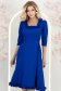 Rochie din stofa albastra midi in clos cu volanase - StarShinerS 1 - StarShinerS.ro