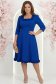 Rochie din stofa albastra midi in clos cu volanase - StarShinerS 1 - StarShinerS.ro