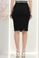 Fusta din stofa neagra până la genunchi tip creion cu dantela in talie- StarShinerS 5 - StarShinerS.ro