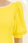 Rochie din stofa elastica galbena scurta in clos cu maneci bufante si dantela - StarShinerS 4 - StarShinerS.ro