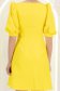 Rochie din stofa elastica galbena scurta in clos cu maneci bufante si dantela - StarShinerS 6 - StarShinerS.ro