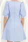 Rochie din stofa elastica albastra-deschis scurta in clos cu maneci bufante si dantela - StarShinerS 6 - StarShinerS.ro