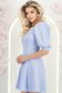 Rochie din stofa elastica albastra-deschis scurta in clos cu maneci bufante si dantela - StarShinerS 2 - StarShinerS.ro
