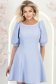 Rochie din stofa elastica albastra-deschis scurta in clos cu maneci bufante si dantela - StarShinerS 1 - StarShinerS.ro