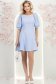 Rochie din stofa elastica albastra-deschis scurta in clos cu maneci bufante si dantela - StarShinerS 3 - StarShinerS.ro