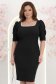 Rochie neagra midi tip creion cu umeri bufanti - StarShinerS 1 - StarShinerS.ro