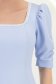 Rochie albastra-deschis midi tip creion cu umeri bufanti - StarShinerS 5 - StarShinerS.ro