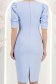 Rochie albastra-deschis midi tip creion cu umeri bufanti - StarShinerS 7 - StarShinerS.ro