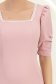 Rochie roz pudra midi tip creion cu umeri bufanti - StarShinerS 5 - StarShinerS.ro