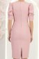 Rochie roz pudra midi tip creion cu umeri bufanti - StarShinerS 7 - StarShinerS.ro