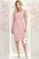Rochie roz pudra midi tip creion cu umeri bufanti - StarShinerS 4 - StarShinerS.ro