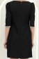 Rochie din stofa neagra scurta cu croi larg si aplicatii de dantela- StarShinerS 6 - StarShinerS.ro