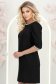 Rochie din stofa neagra scurta cu croi larg si aplicatii de dantela- StarShinerS 2 - StarShinerS.ro