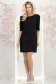 Rochie din stofa neagra scurta cu croi larg si aplicatii de dantela- StarShinerS 3 - StarShinerS.ro