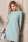 Rochie din stofa mint scurta cu croi larg si aplicatii de dantela- StarShinerS 1 - StarShinerS.ro