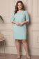 Rochie din stofa mint scurta cu croi larg si aplicatii de dantela- StarShinerS 2 - StarShinerS.ro
