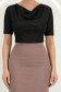 Bluza dama din lurex neagra cu maneca scurta mulata cu decolteu cazut - StarShinerS 3 - StarShinerS.ro