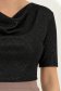 Bluza dama din lurex neagra cu maneca scurta mulata cu decolteu cazut - StarShinerS 4 - StarShinerS.ro