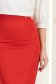 Sukně z lehce elastické červené látky typu tužka s vysokým pasem - StarShinerS 6 - StarShinerS.cz