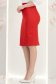 Sukně z lehce elastické červené látky typu tužka s vysokým pasem - StarShinerS 3 - StarShinerS.cz
