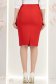 Sukně z lehce elastické červené látky typu tužka s vysokým pasem - StarShinerS 4 - StarShinerS.cz