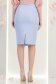Sukně z mírně elastického světle modrého materiálu ve střihu tužky s vysokým pasem - StarShinerS 4 - StarShinerS.cz