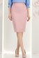 Fusta din stofa roz pudra tip creion cu talie inalta - StarShinerS 7 - StarShinerS.ro