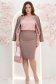 Fusta din stofa mocha tip creion cu talie inalta - StarShinerS 3 - StarShinerS.ro