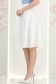 Fusta din stofa alba midi in clos cu buzunare - StarShinerS 3 - StarShinerS.ro