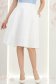 Fusta din stofa alba midi in clos cu buzunare - StarShinerS 1 - StarShinerS.ro