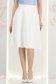 Fusta din stofa alba midi in clos cu buzunare - StarShinerS 7 - StarShinerS.ro