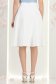 Fusta din stofa alba midi in clos cu buzunare - StarShinerS 4 - StarShinerS.ro