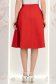 Fusta din stofa rosie midi in clos cu buzunare - StarShinerS 4 - StarShinerS.ro
