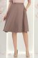 Fusta din stofa mocha midi in clos cu buzunare - StarShinerS 1 - StarShinerS.ro
