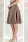 Fusta din stofa mocha midi in clos cu buzunare - StarShinerS 3 - StarShinerS.ro