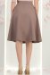 Fusta din stofa mocha midi in clos cu buzunare - StarShinerS 4 - StarShinerS.ro