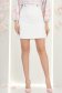 Fusta din stofa ivoire scurta cu un croi in A si nasturi aurii decorativi - StarShinerS 4 - StarShinerS.ro