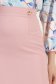 Fusta din stofa roz pudra scurta cu un croi in A si nasturi aurii decorativi - StarShinerS 4 - StarShinerS.ro