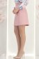 Fusta din stofa roz pudra scurta cu un croi in A si nasturi aurii decorativi - StarShinerS 3 - StarShinerS.ro