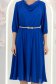 Rochie din voal albastra midi in clos cu elastic in talie si decolteu cazut - StarShinerS 5 - StarShinerS.ro