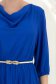 Rochie din voal albastra midi in clos cu elastic in talie si decolteu cazut - StarShinerS 4 - StarShinerS.ro